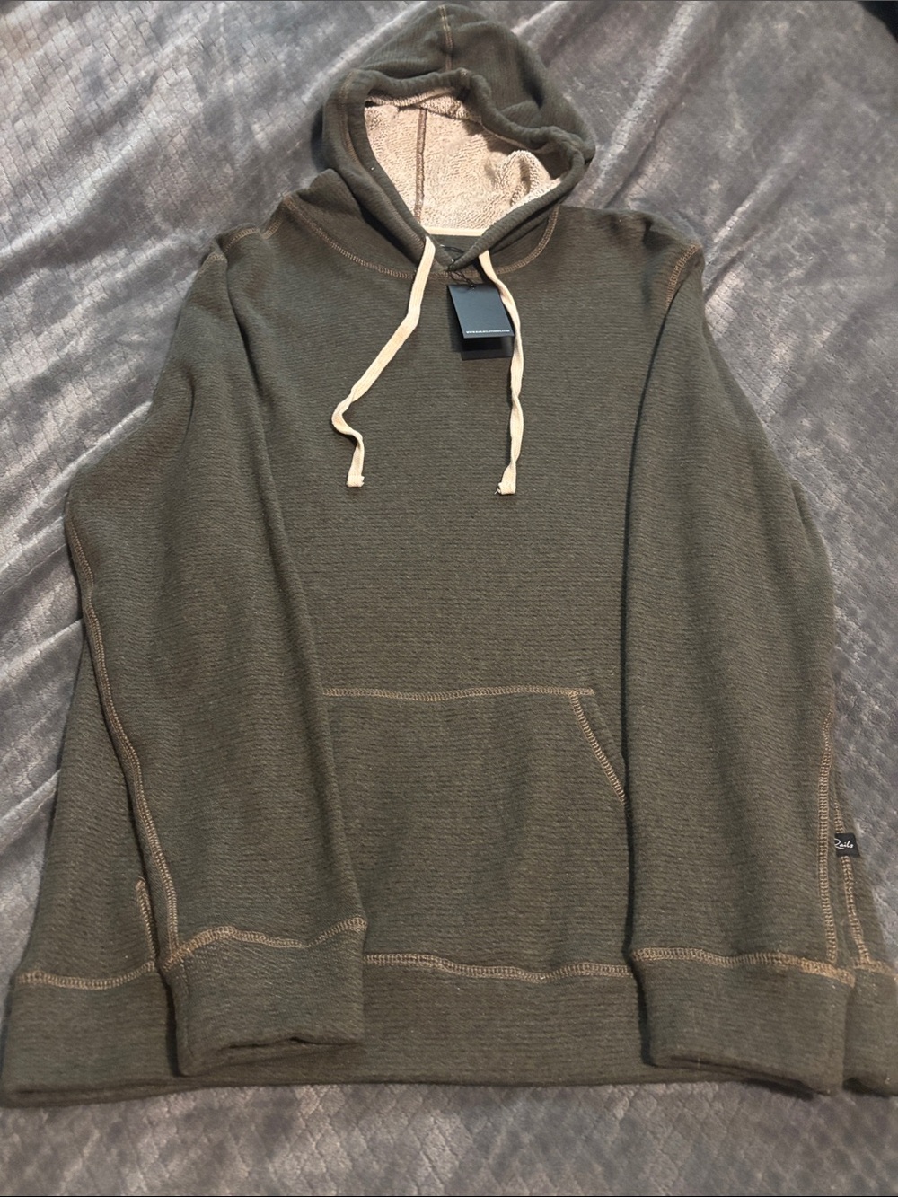 Rails Forest Navy Stripe Hoodie 100% cotton